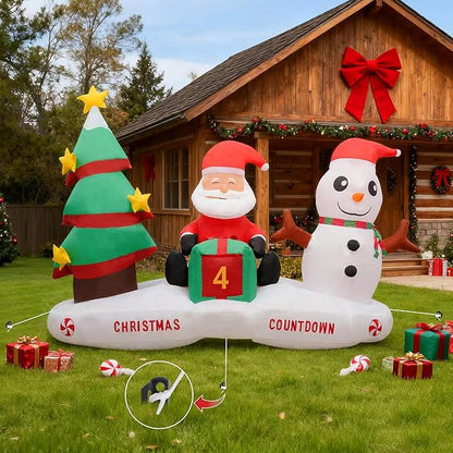 Inflatable Decoration for Inflatable Decoration in Outdoor Courtyards, Indoor Gardens, and Lawns (Christmas Countdown)