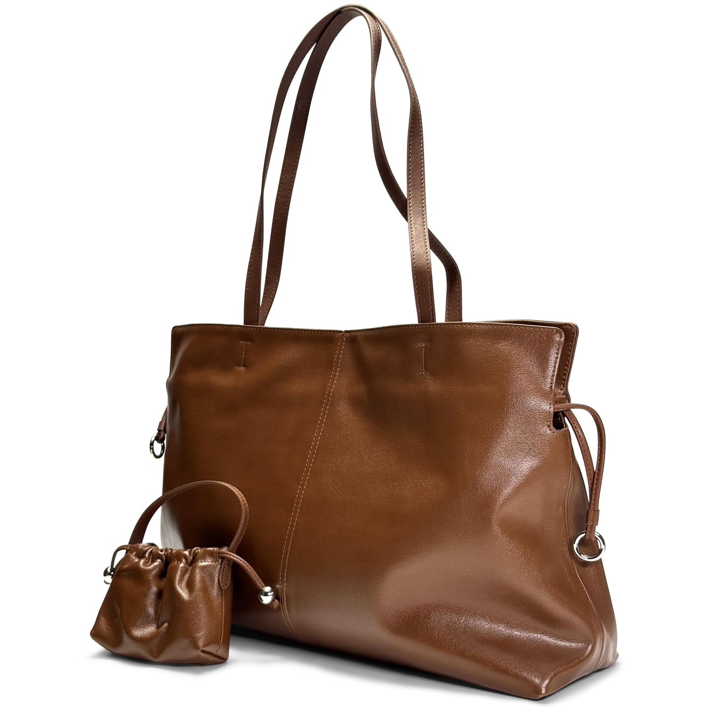 Women's Top Grain Leather Tote Bag Slouchy Hobo Work Purse Large Commuter Shoulder Bag Fits 14 Inch Laptop