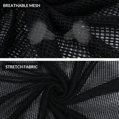 LOOGU Tactical Camo Scarf Military Sniper Veil Camouflage Netting for Hunting Photography Airsoft Desert Woodland Tear-Resistant Polyester Ghillie Accessory (Black)
