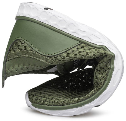 DOUSSPRT Men's Water Shoes Quick Drying Sports Aqua Shoes DarkGreen Size 11