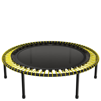 bellicon Mini Trampoline 49'' (Yellow) | Bungee Suspension up to 330 lbs | Indoor Fitness Rebounder for Adults | Foldable Legs