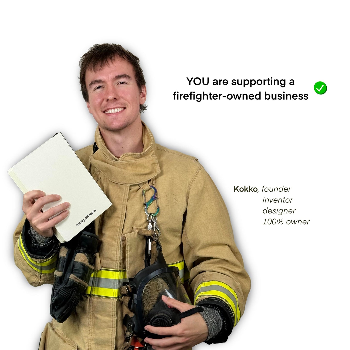 Tuning Notebook - Advanced Self-Improvement System for Productivity, Habits & Goals — Undated Daily & Hourly 3-Month Planner & Reflection Journal | Premium Lay-Flat Minimalist Design | Made by a Firefighter