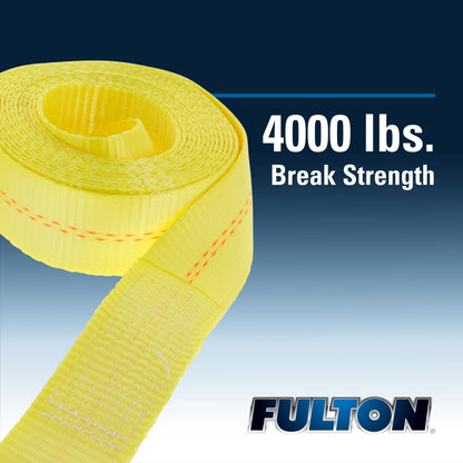 Fulton WS20HD0600 Trailer Winch Accessory, Strap w/Hook, 2 Inch x 20 Foot