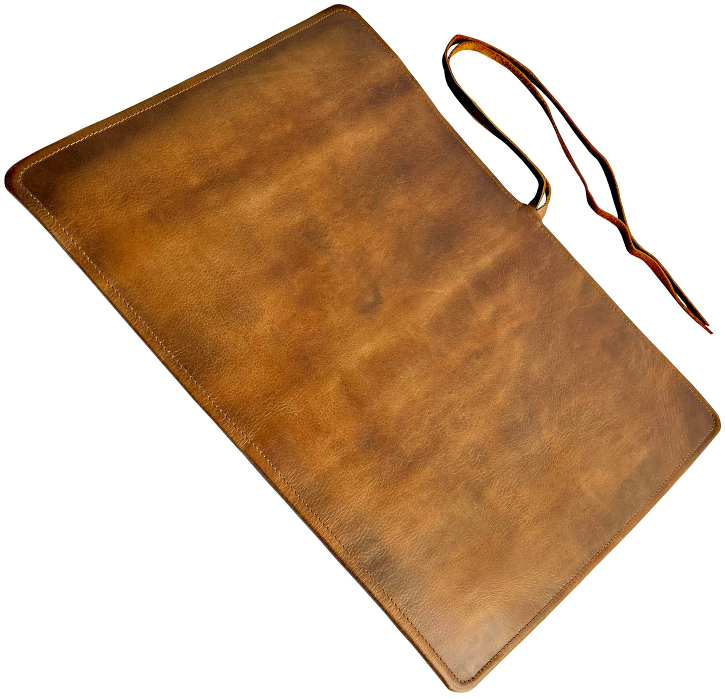 RUSTIC TOWN Leather Knife Roll - Chef's Knife Case Holder Cutlery Carrying Case Organizer Storage Bag - Travel Friendly Gift for Men & Women