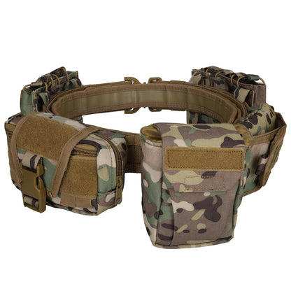 BOMTURN Battle Belt Tactical With Accessories: Duty Law Enforcement Combat Airsoft Police Belt With Pouches 7pcs