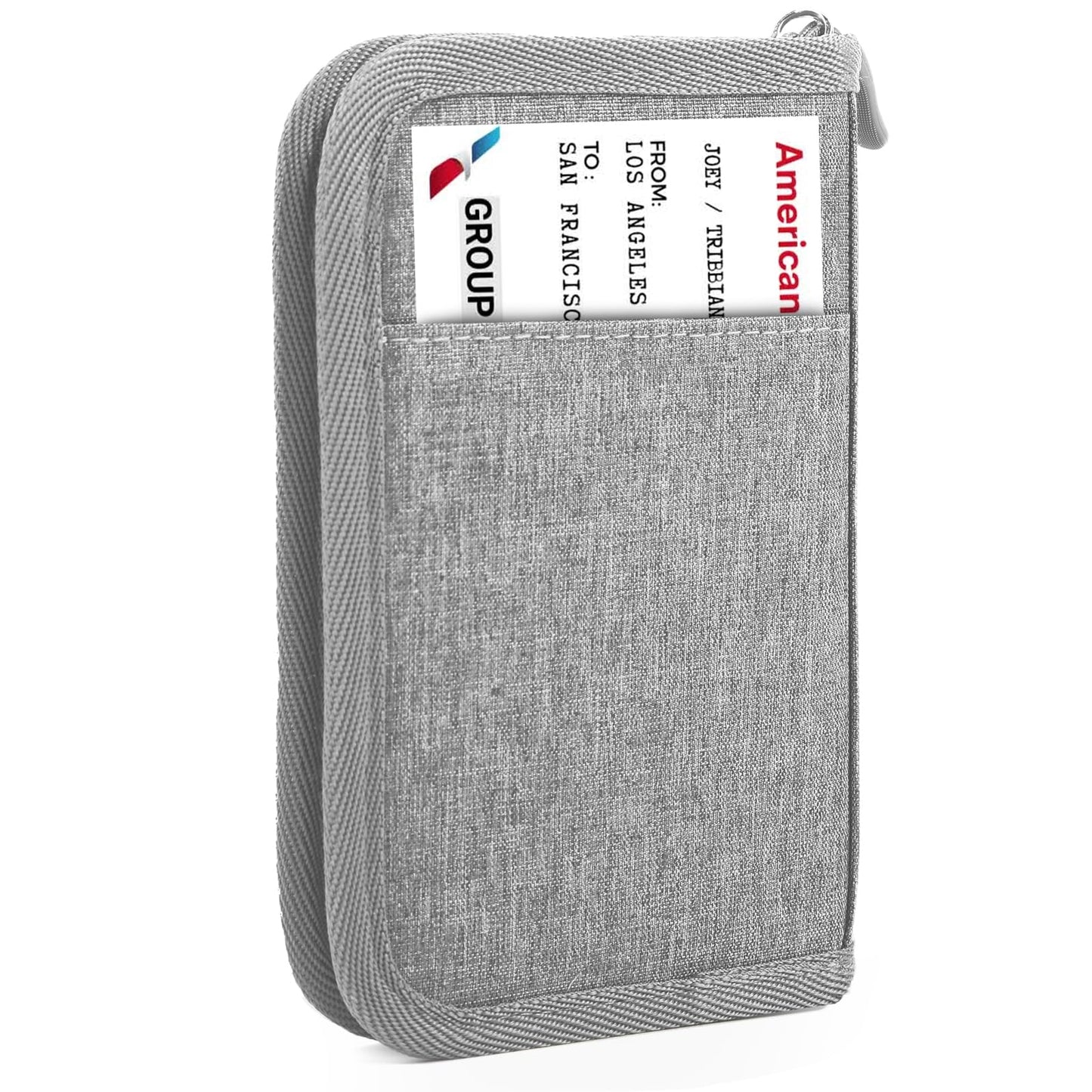 Single Passport Holder for Travel, RFID Travel Document Organizer for Women Waterproof Passport Wallet Men Portable Case for Cards, Boarding Pass, ID, Money, Tickets with Zipper