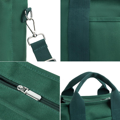 IwIeIaIrI Small Tote Bag for Women,Canvas Mini Tote Bags with Zipper and Multi Pockets,Crossbody Bag Shoulder Bag,Kids,Girls,Friends Gift(Dark Green)