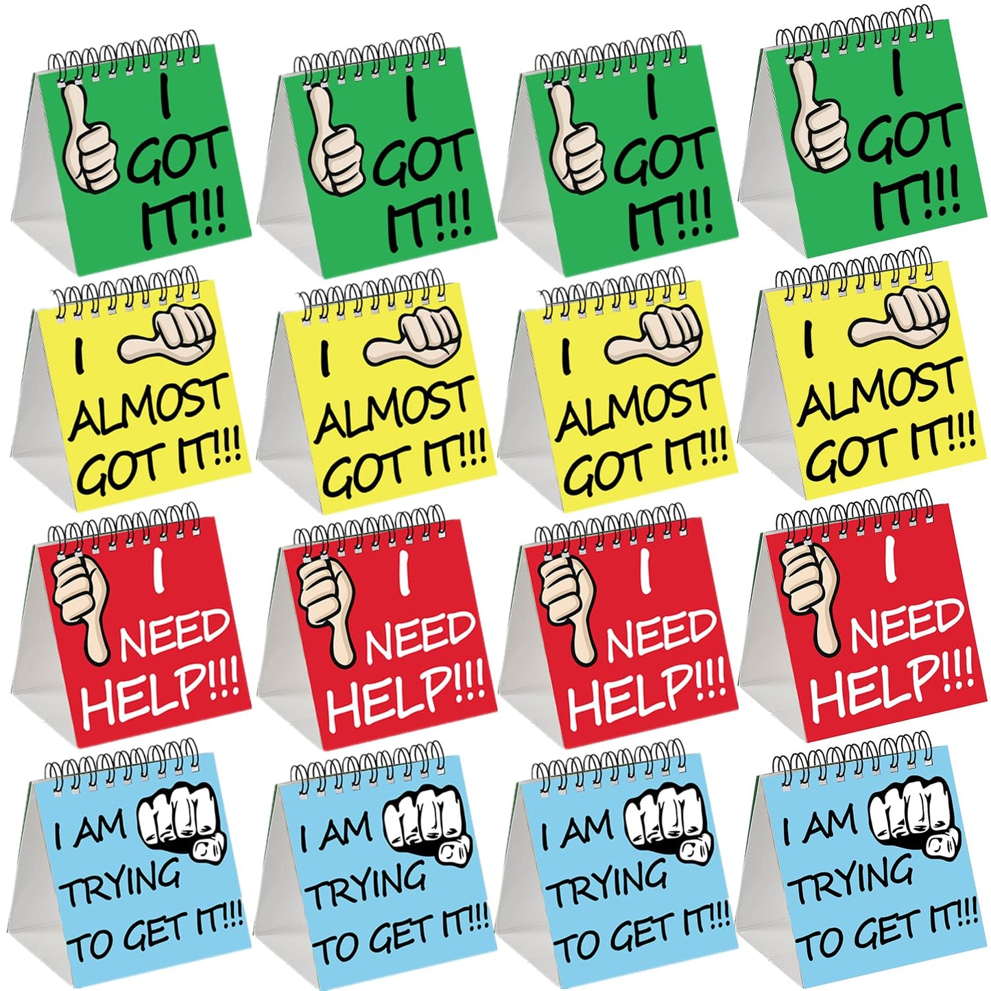 50 Pcs I Need Help Mini Flip Chart Classroom Management Tools Self Assessment Cards Classroom Students Behavior School Educational and Learning Activities Supplies for Kids Teachers
