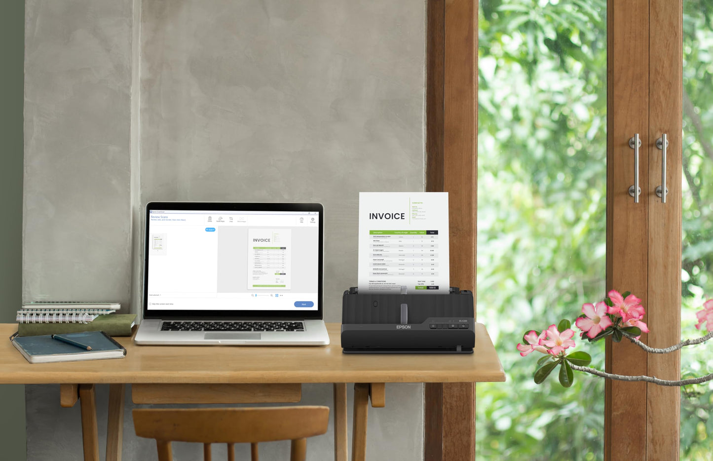 Epson Workforce ES-C220 Compact Desktop Document Scanner with 2-Sided Scanning and Auto Feeder (ADF) for PC as Well as Mac