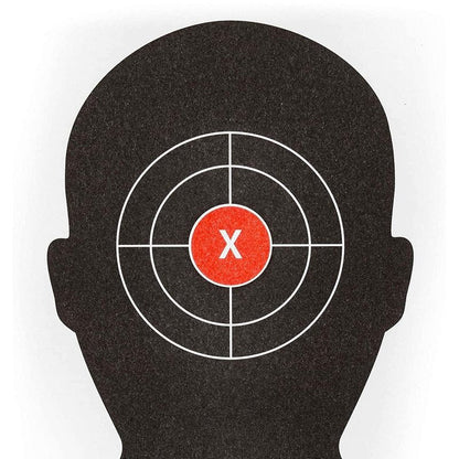 Juvale Paper Shooting Targets for Shooting Range - 50 Pack, 14 x 22 in, Silhouette & Red Bullseye - Pistol Targets
