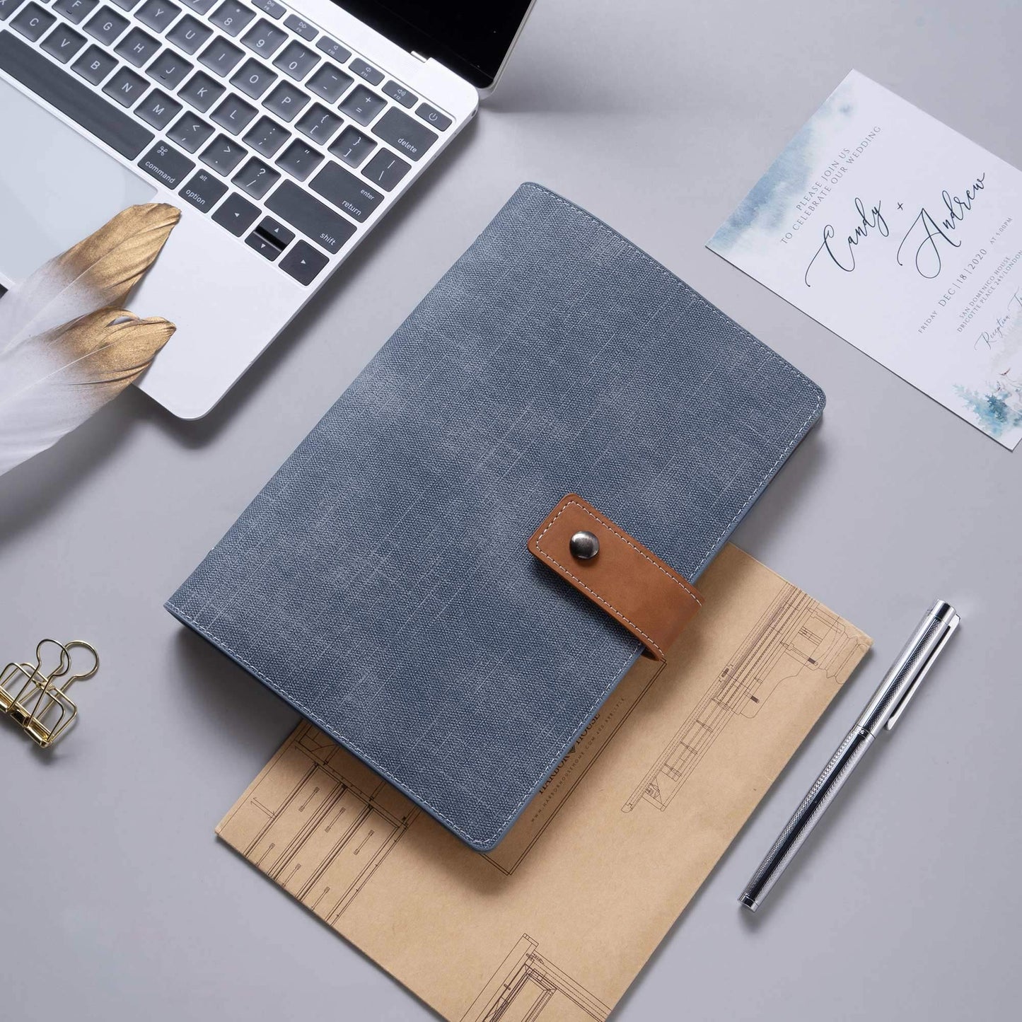 CAGIE A5 Refillable Faux Leather Traveler Notebook Binder Journals 6 Ring Binder Personal Organizer Travel Diary for Women Men Lined Grid Blank Paper with Calendar