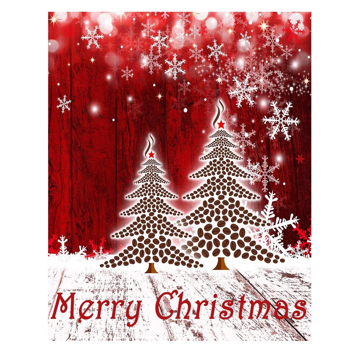Merry Christmas Tree Red Garden Flag Winter Snowflake Double Sided Flags 12" x 18", Xmas Rustic Winter Snow Holiday New Year Small Garden Flag Banner Yard Outdoor Decoration Home Decor