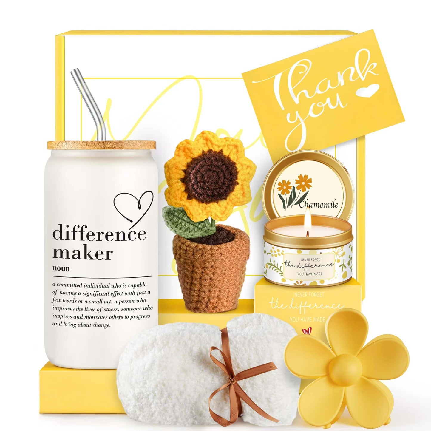 Geelfland Thank You Gifts for Women, Teacher Appreciation Gifts, Thank You Gift Baskets for Women Friends Teachers Coworkers Boss Nurse Mom Employees with Thank You Cards
