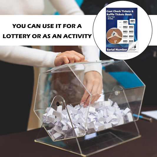 1000 Pcs Coat Check Tickets 2 Part Book Bulk (2 Pack of 1-500) 5.8x4.2 Inch A6 Paper Coat Room Tags Raffle Tickets Coat Check Tags with Hole for Cloakroom Storage or Event Raffle Draws (White) (2)