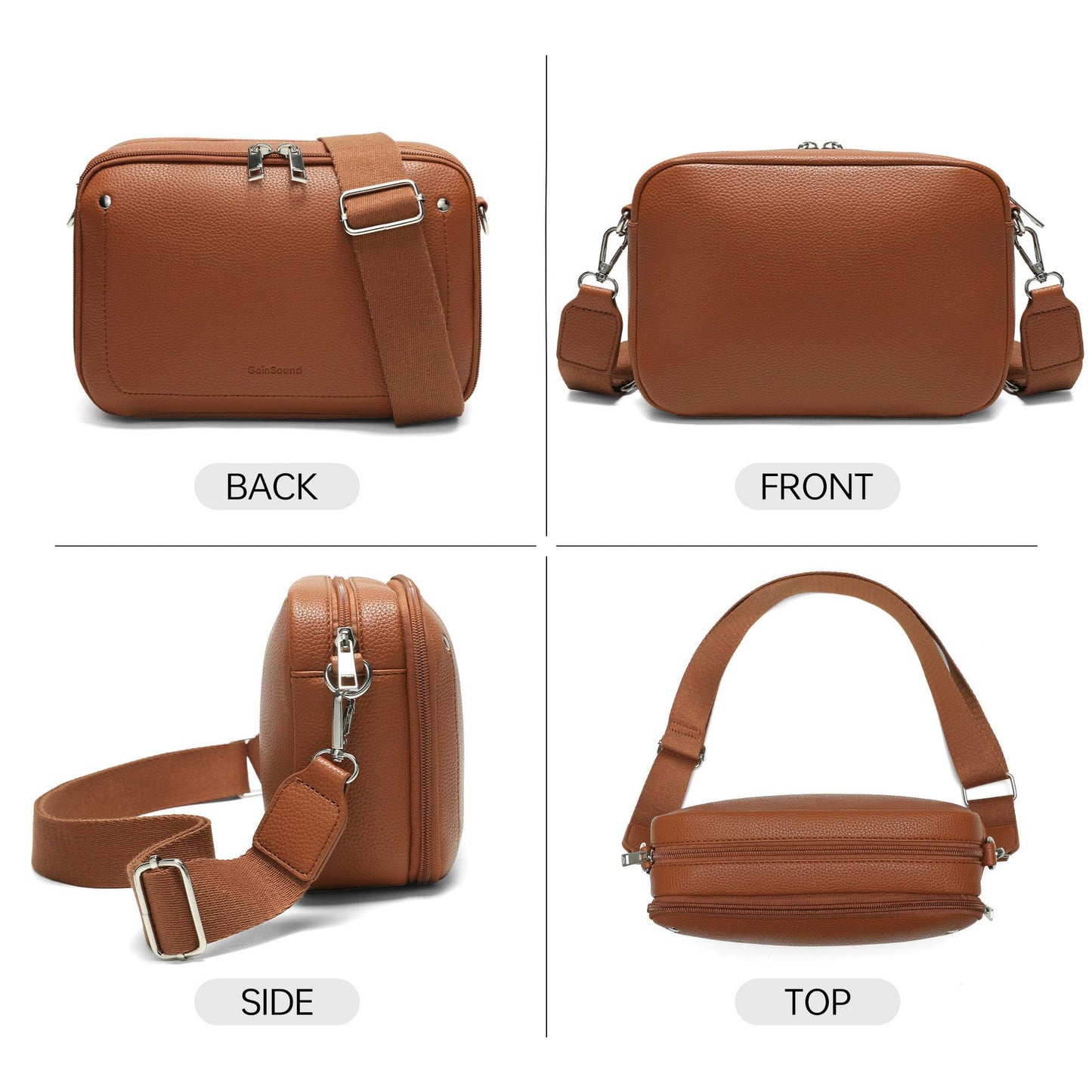 Goinsound Womens Crossbody Purse with Wide Strap Shoulder Handbags with Adjustable Strap and Rfid Card Slots