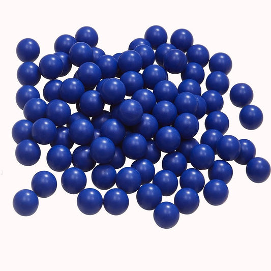 100 Counts 50 Cal. Solid Nylon Balls for Tr50/BP50/HDP50/HDR50, Reusable .50 Caliber Hard Plastic Projectiles Paintball Pellets for Self Defense and Target Practice(Blue)