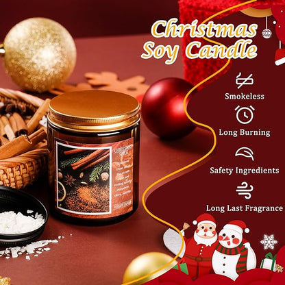 Christmas Tree Candle - Christmas Scented Candle, Aromatherapy Jar Candle for Home - Xmas Holiday Gifts for Women and Men, Soy Wax Candle for Home Scented, Cozy Winter Decoration, 7 oz