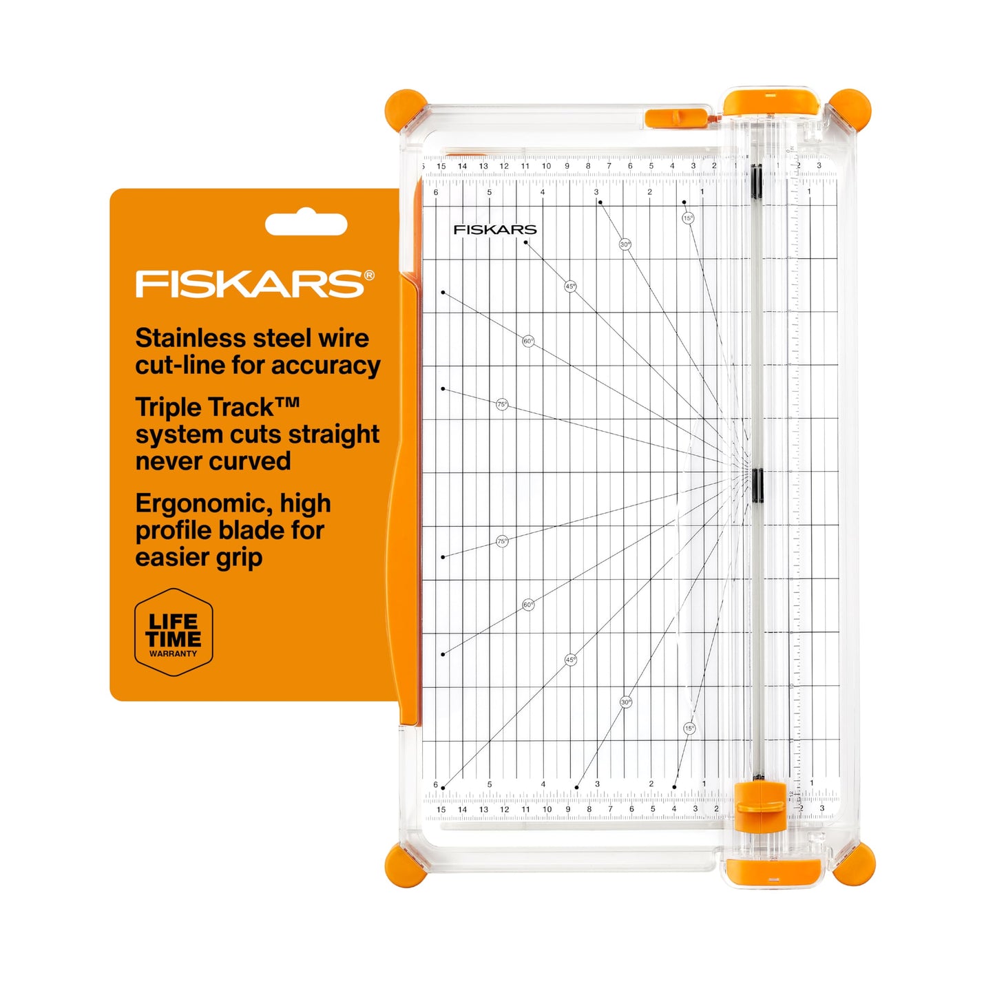Fiskars Precision Paper Trimmer, Easy and Accurate Crafting Tool, Cuts Straight for Crafts, Cards, and More