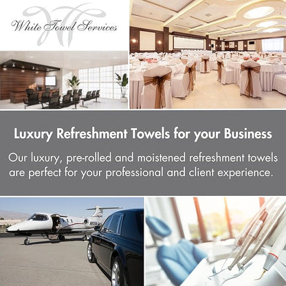 White Towel Services 8" x 8" inch Moist Cotton Towel Individually Wrapped
