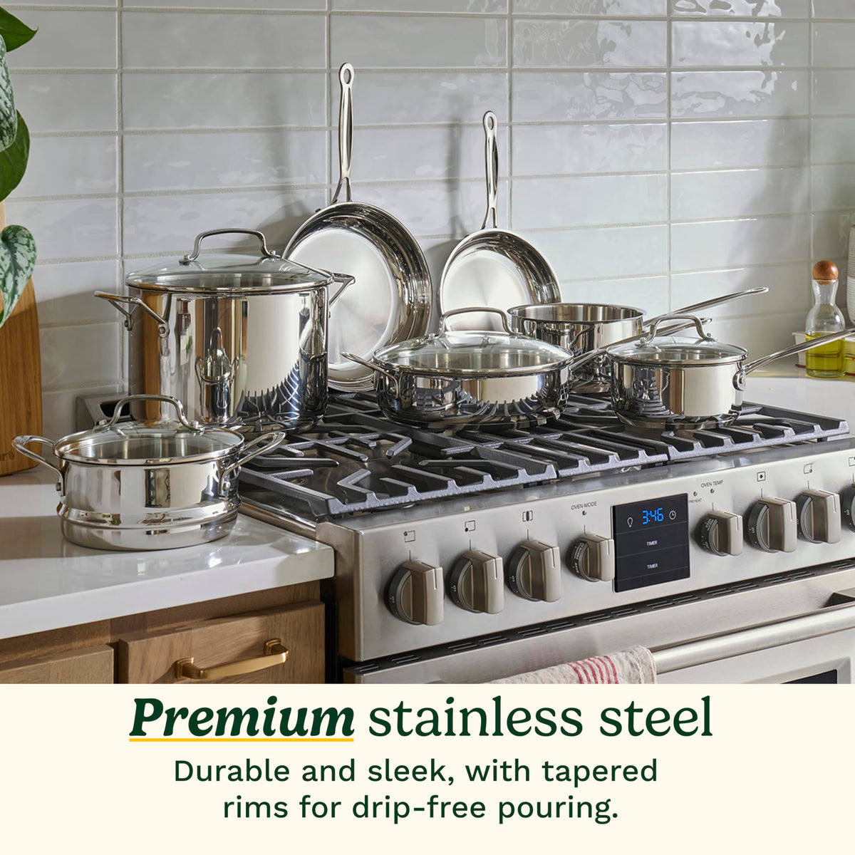 Cuisinart 77-11G Stainless Steel 11-Piece Set Chef's-Classic-Stainless-Cookware-Collection
