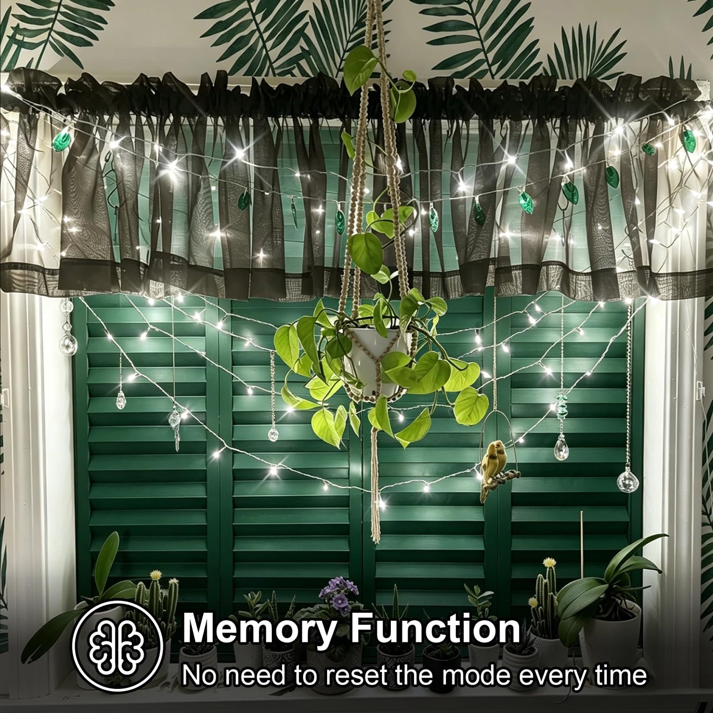 QITONG 500 LED White String Lights Outdoor Waterproof,165ft Clear Wire Christmas Lights Indoor Plug in,8 Modes Twinkle Fairy Lights for Patio Wedding Party Christmas Bedroom Decor