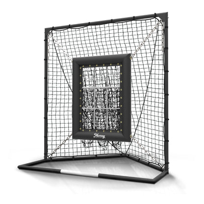 Murray Sporting Goods 9 Hole Pitching Net for Baseball & Softball, Built-in Backstop, Suspended Strike Zone Target, Heavy Duty Steel Frame