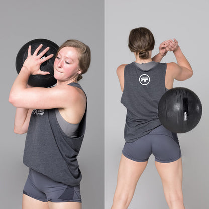 REP Weighted Slam Balls | 20 lb | Exercise and Fitness Balls for Strength Training, Soft Rubber Grip, Non-Bounce Medicine Ball | Crossfit, Home Gym, Fitness, and Core Workouts | Black