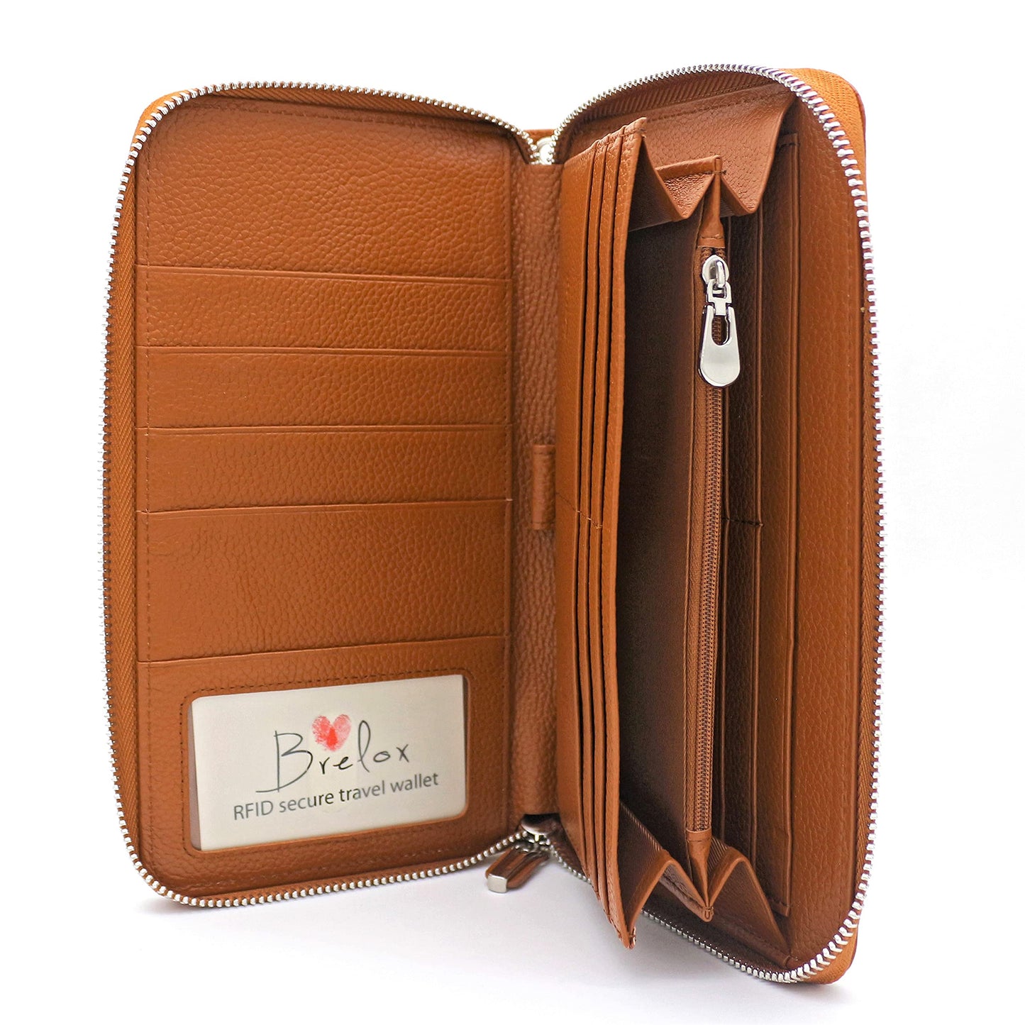 Family Passport Holder for 4 5 6 Passports RFID Blocking Travel Wallet — Genuine Leather Document Organizer, Card Slots, Boarding Pass, Wristlet — Travel Gift for Women Men | Brelox