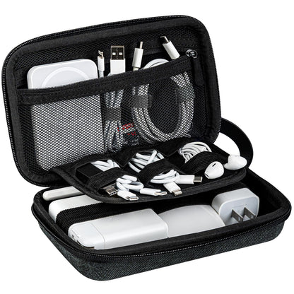 JETech Travel Accessories Organizer Case, Portable Electronic Pouch Gadget Bag for MacBook Power Adapter Chargers, Cables, Power Bank, Mouse, Stylus Pen, Earphone, SD Card, USB Flash Drive