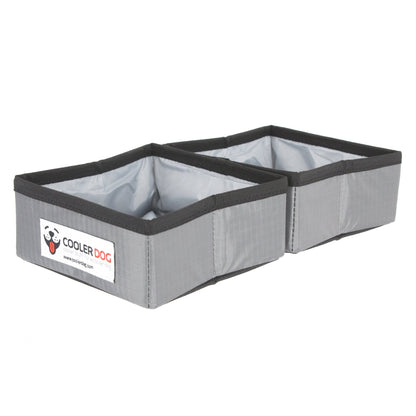 Pocket Bowl Dog - Collapsible, Foldable, Travel Pet Bowl for Food and Water Double Small (24 oz. x2)