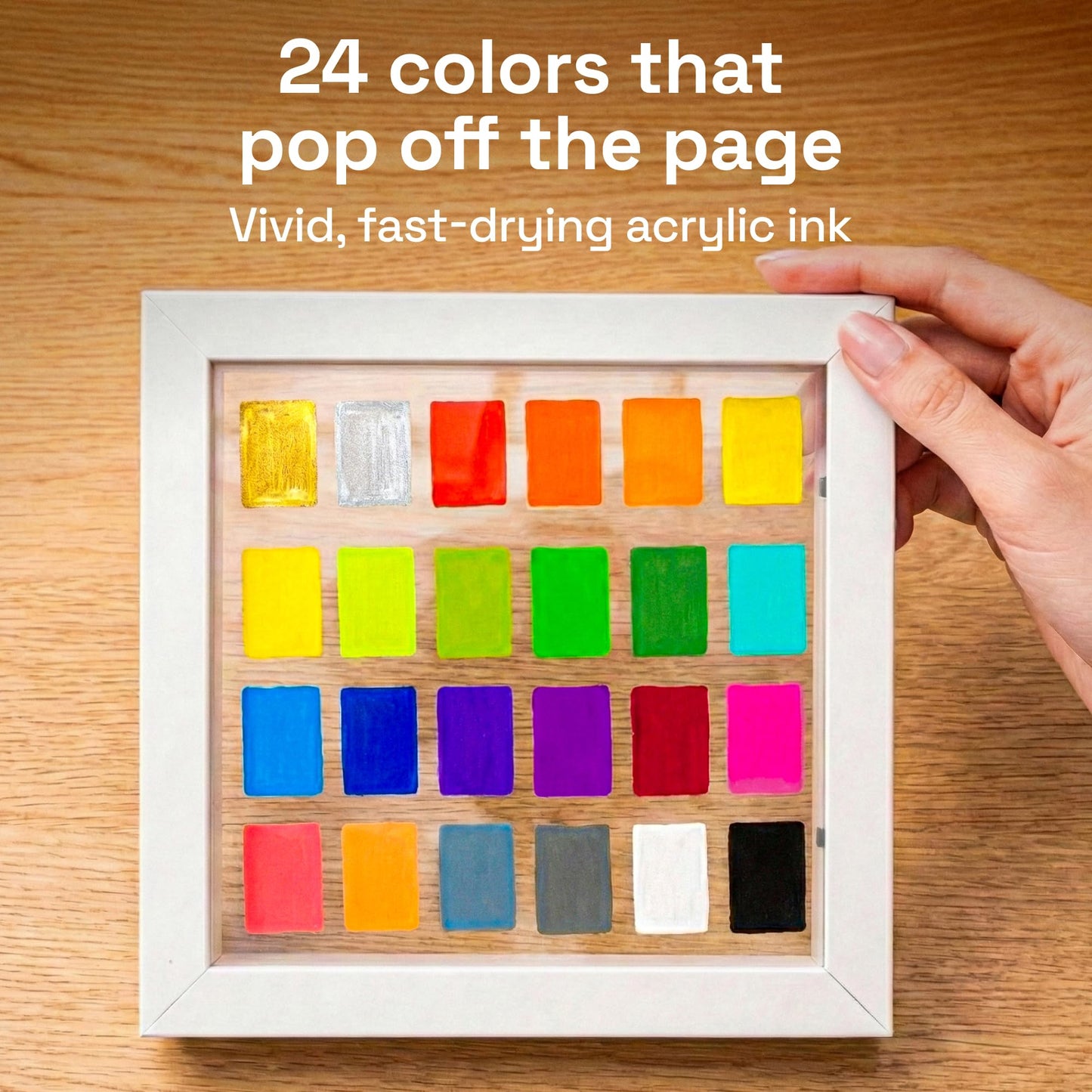 ARTISTRO 24 Glass Acrylic Paint Markers - Erasable Wine Glass Markers - Paint Pens for Windows, Mirrors, Ceramic and Mugs with Brush + Fine Dual-Tip Combo