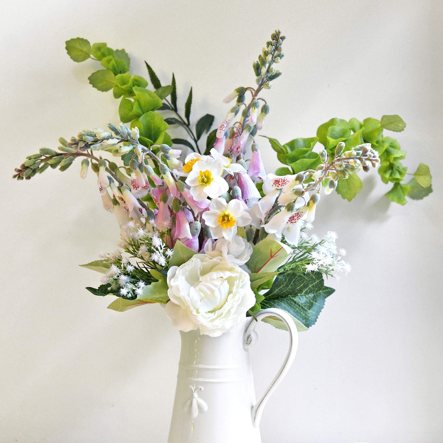 FiveSeasonStuff Artificial Bells of Ireland | Flower Greenery Fillers | Floral Bouquet Arrangement, 2 Stems