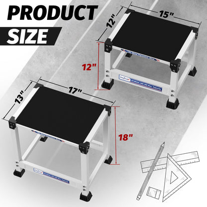 GanFindX Steel Plyo Box 12 Inch with 15 * 12 Inch Surface Metal Plyometric Jumping Box Home Gym Jump Trainer for Fitness Exercise Agility Stamina Conditioning Strength Training, White