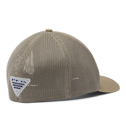 Columbia Unisex PFG Fish Flag Mesh Ball Cap-High Crown, Tusk, XX-Large