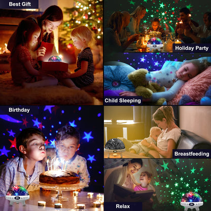 YACHANCE Kids Sound Machine with Night Light Projector,29 Soothing Sounds Baby Night Light Star Projector for Kids Room,White Noise Machine for Baby Sleeping Soother,Nursery Lamp,Kids Bedroom Decor