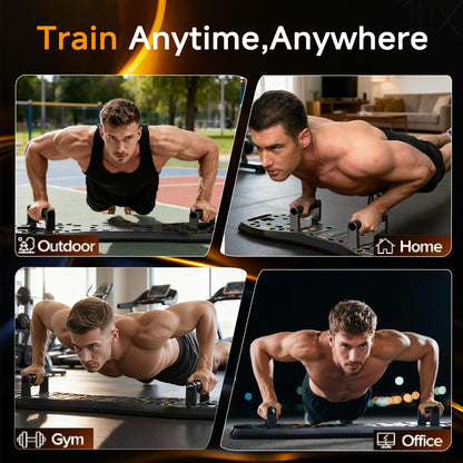 LALAHIGH Solid Push Up Board Fitness, Home Workout Equipment,Portable Foldable 36 in 1 Push Up Bar at Home Gym, Multi-Functional Pushup Handles for Floor. Professional Strength Training Equipment For Man and Women Burn Fat