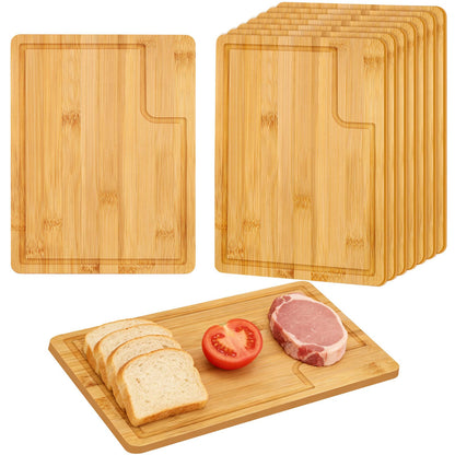 Lincia 12 Pcs Cutting Board Bulk with Juice Groove Christmas Charcuterie Board Large Bamboo Rectangular Wooden Cutting Boards for Kitchen Xmas Party Bridal Shower Favor Meat Cheese Bread Vegetables