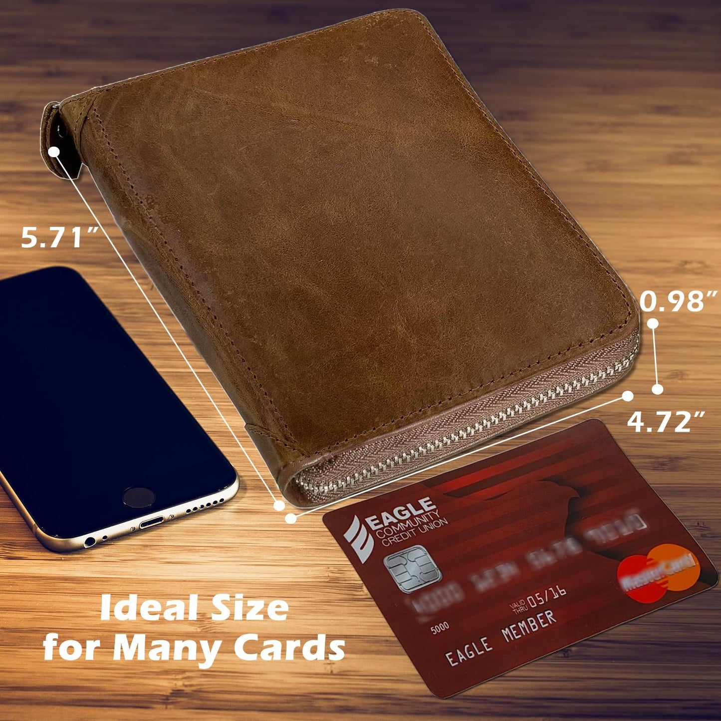 YUHAN PRETTY Credit Card Holder Wallet Large Leather Passport Case 42 Card Slots(oilbrown)