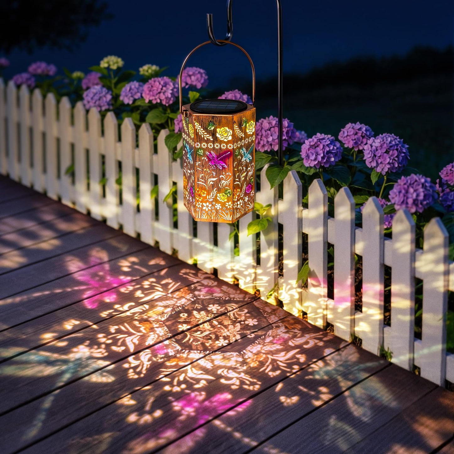 Singingarden Outdoor Gifts for Women - Dragonfly Outdoor Solar Lantern Garden Decor Patio Decor for Yard, Patio, Pathway