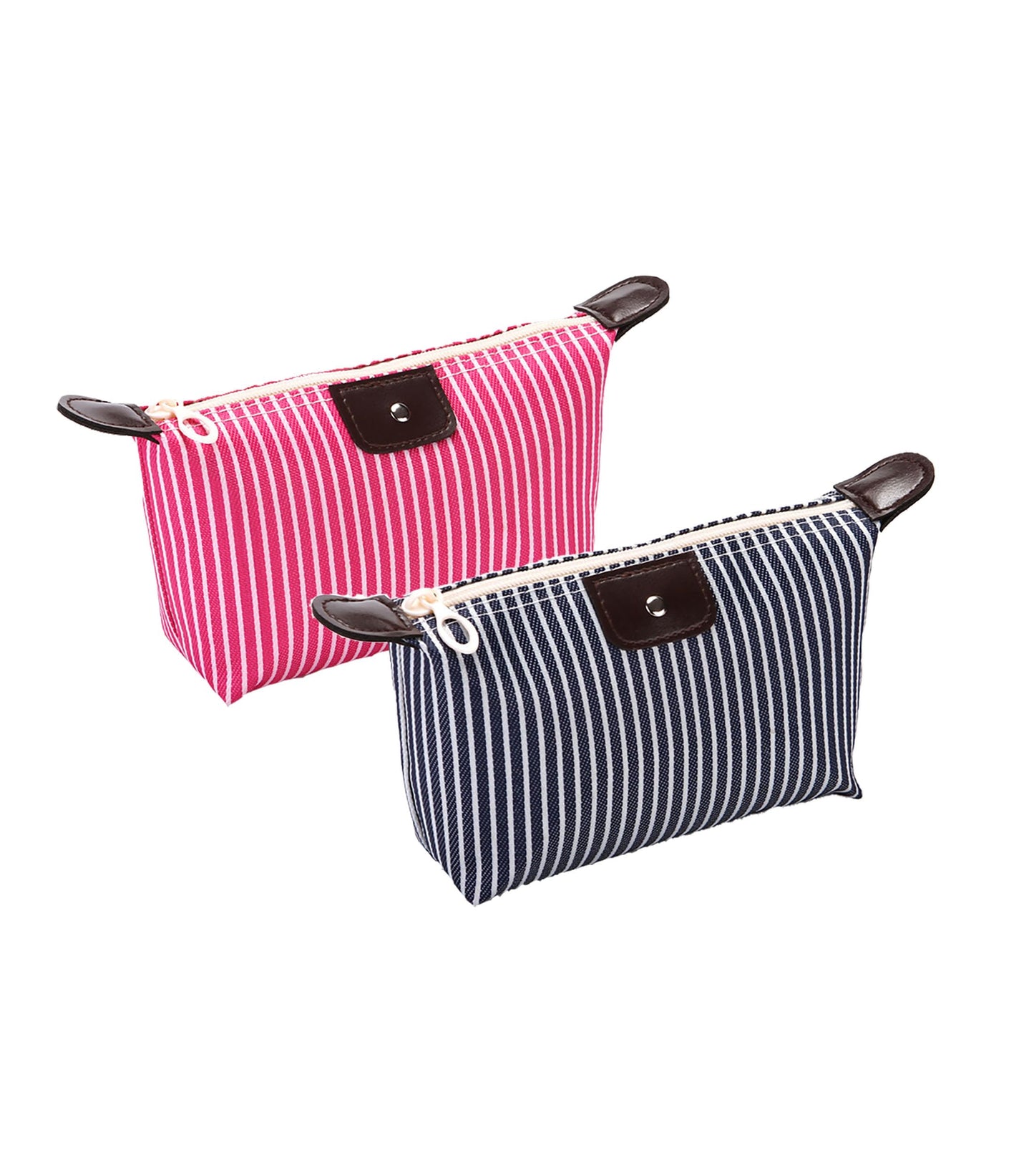 THTAJ 2 Pack Make Up Bag for Traveling,Preppy make up bag,Toiletry Bag,Nylon Cosmetic Bag,Light Pink Makeup Bag,Skin Care Bag，Tiny Makeup Bag