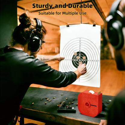Target Pasters Dispenser Box with Target Stickers, Easy Access&Storage, Self-Adhesive Shooting Targets Pasters for Shooting Range,Targets Cardboard Repair Patches,Perfect for USPSA, IPSC, IDPA(RED)