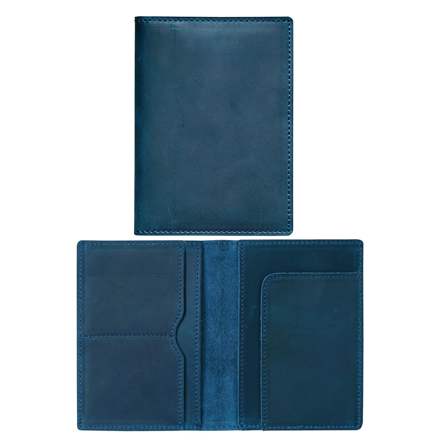 HIFA Leather Passport Holder, Handmade Passport Cover with Card and Ticket Slot - Genuine Leather, Elegant Design, Easy Access - Passport Case, Passport Wallet, Passport Holder