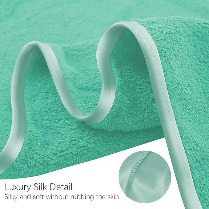 TENSTARS Silk Hemming Bath Towels