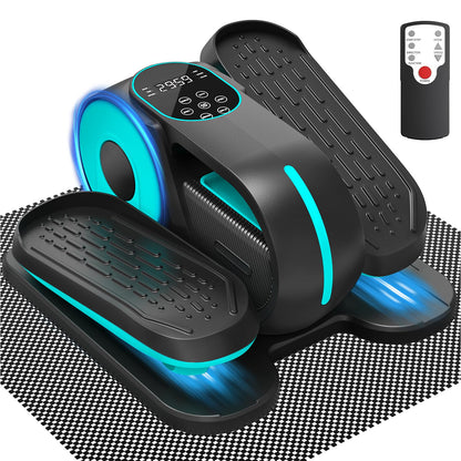 Wefely Under Desk Elliptical Machine, 12 Speeds Leg Exerciser as Seen on TV with RF Remote Control for Seniors, Auto & HR Mode Quiet Portable Seated Pedal Exerciser for Home and Office
