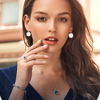 925 Sterling Silver Circle Disc Dangle Drop Earrings for Women Lightweight Small Round Hoop Statement Earrings Minimalist Jewelry