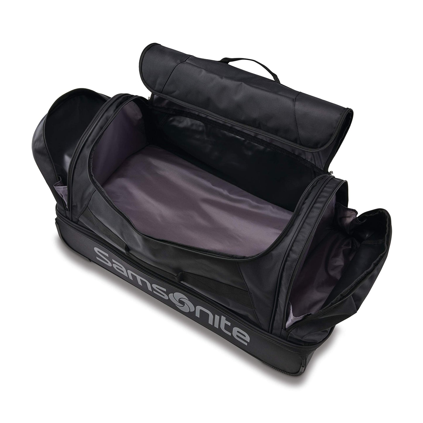 Samsonite Andante 2 Wheeled Duffel Bag – 32-Inch Durable Rolling Luggage with Inline Skate Wheels, Push-Button Handle & Spacious Compartments – Travel-Friendly and Lightweight - All Black