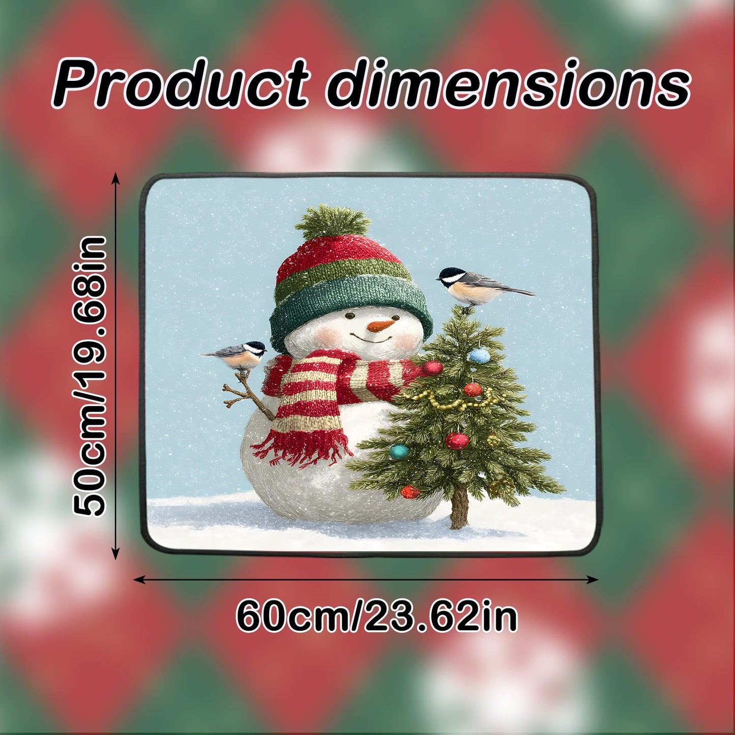Nuxovilar Christmas Washer Dryer Dust Cover - Playful & Classic Festive Decor Protector for Laundry Room/Area/Space (YTT12861)