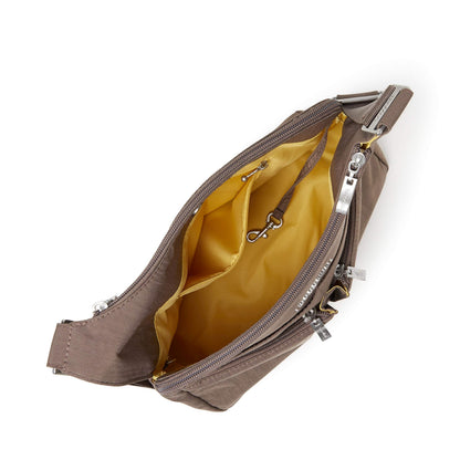 Baggallini Cross Over Crossbody Women 11x8.5 Medium Travel Bag Lightweight Water-Resistant Nylon Organized Handbag Purse