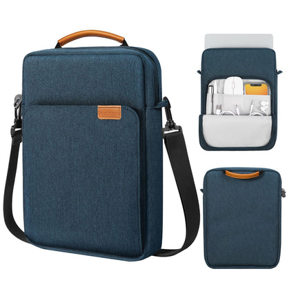 MoKo 15 Inch Laptop Sleeve Bag Fits MacBook Air 15" M2 2023, MacBook Pro 14" M2 2023, Galaxy Tab S9 Utra 14.6" 2023, Handle Carrying Case with Shoulder Strap, Indigo