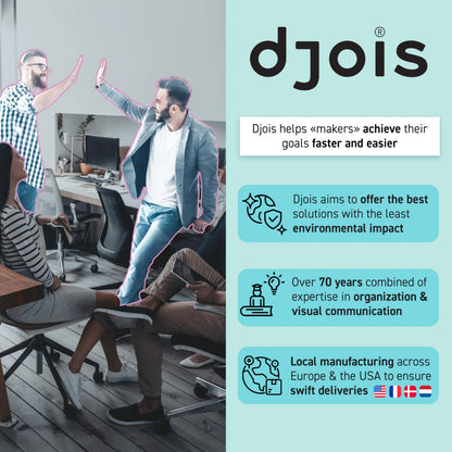 Tarifold DJOIS Desktop Reference & Display System - Durable Metal Base & Polypropylene - Letter-Size - 10 Double-Sided Pockets - 20 Sheet Capacity - Easy-Load - Made in France - Black
